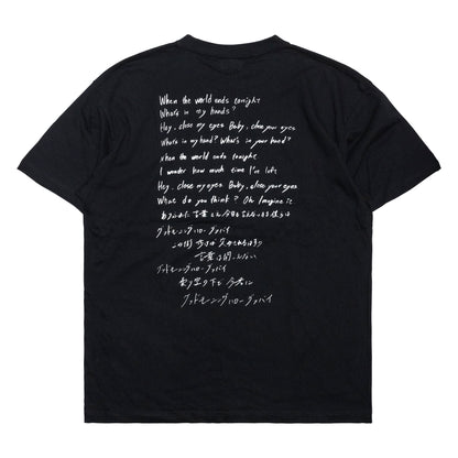 ASH DA HERO crewneck tee(GOOD MORNING HELLO GOOD BYE) black