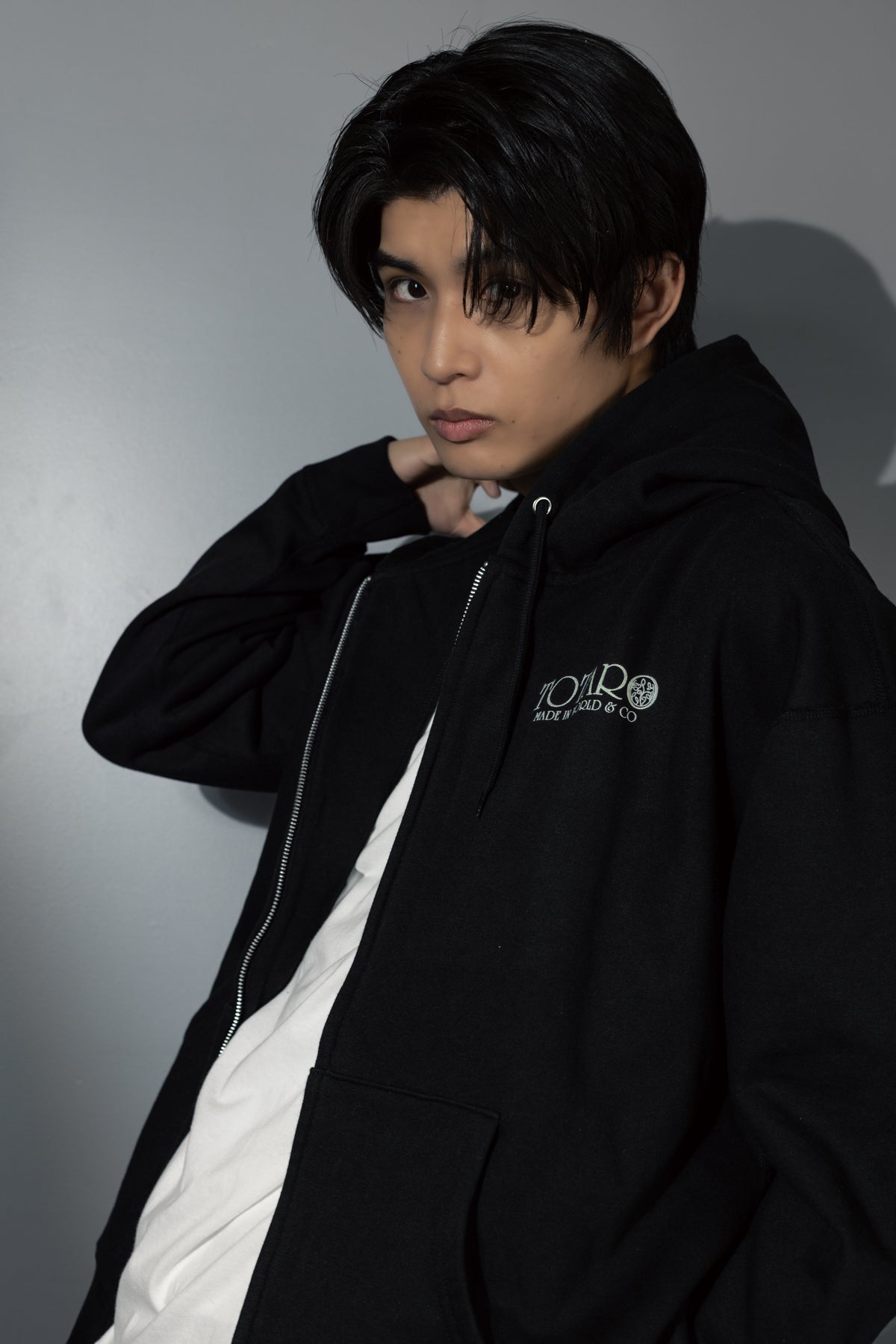 柊太朗 × MIW LEAVES A MARK Full Zip Hoodie black