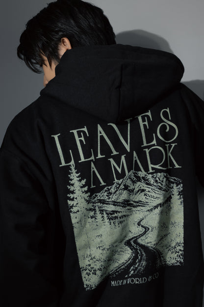 柊太朗 × MIW LEAVES A MARK Full Zip Hoodie black