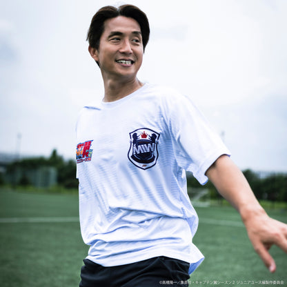 CAPTAIN TSUBASA jersey crew neck tee white