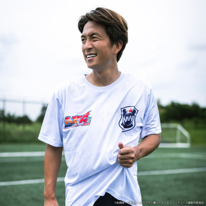 CAPTAIN TSUBASA jersey crew neck tee white