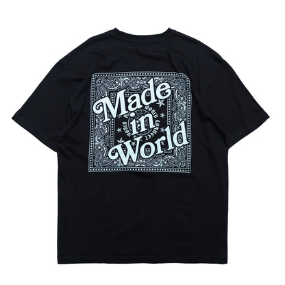 BANDANA LOGO T-SHIRT black x sax