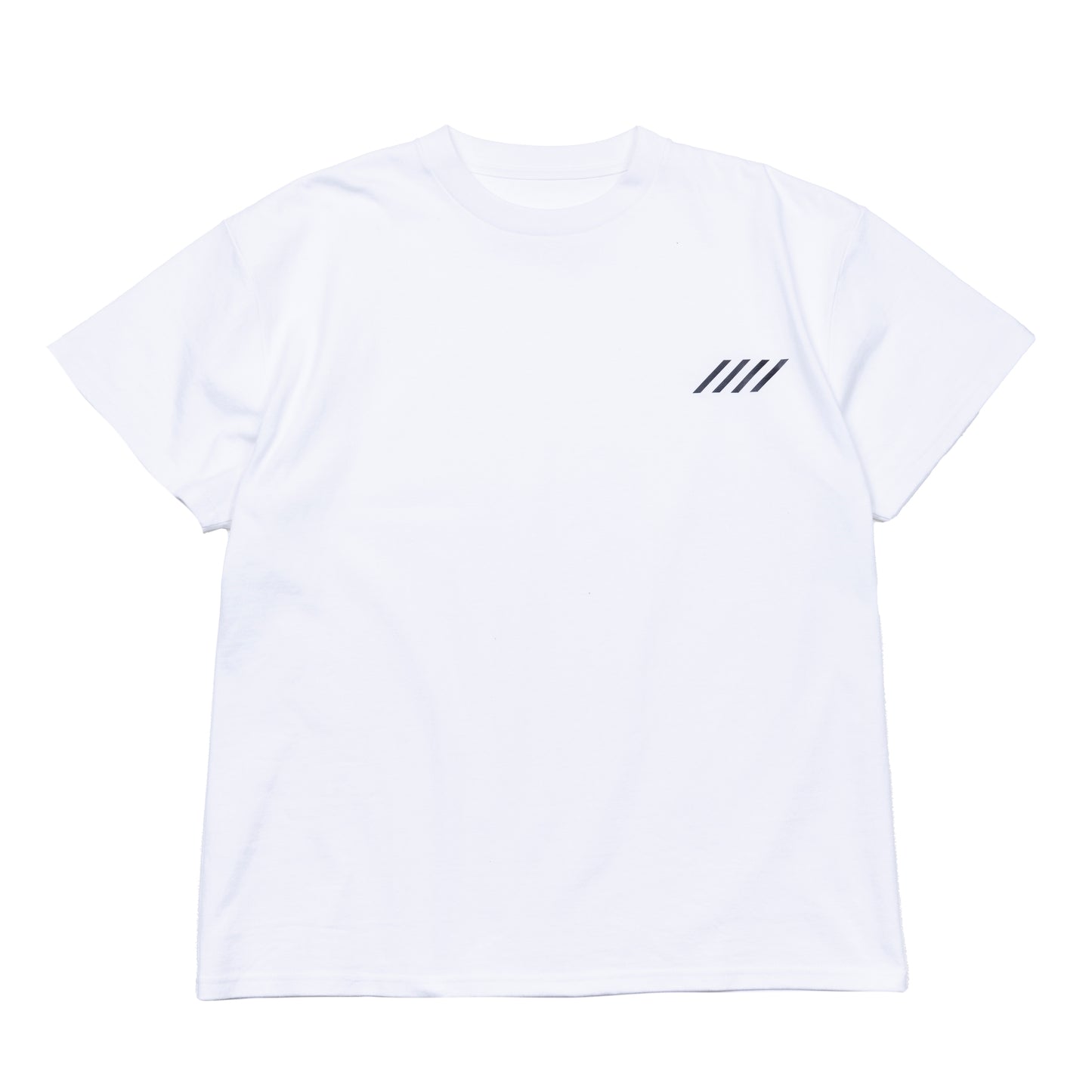 H.W crew neck tee （four slash）white