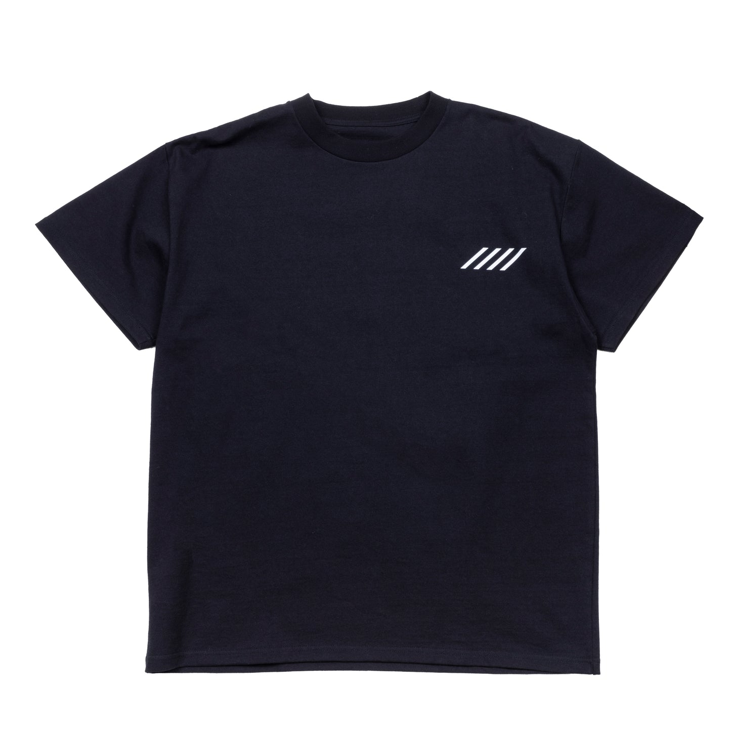 H.W crew neck tee （four slash）black