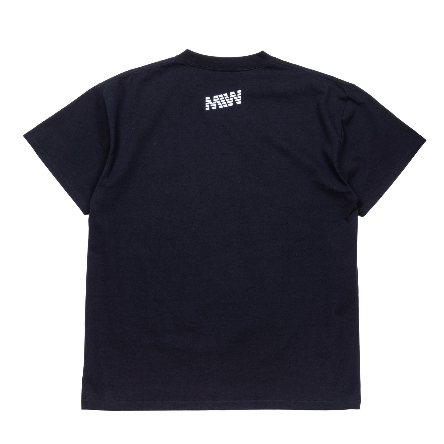 H.W crew neck tee （four slash）black