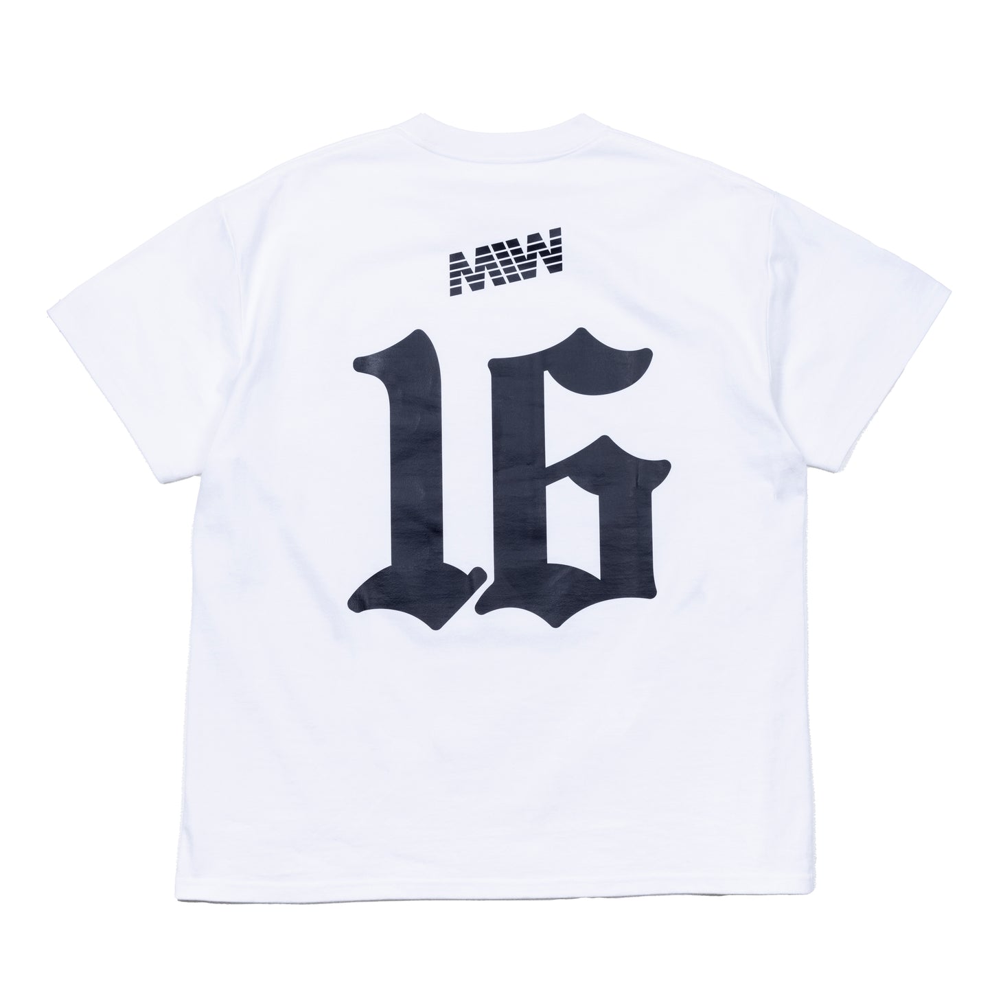 H.W crew neck tee （numbering）white