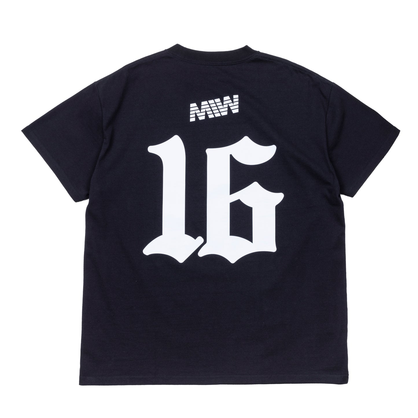 H.W crew neck tee （numbering）black