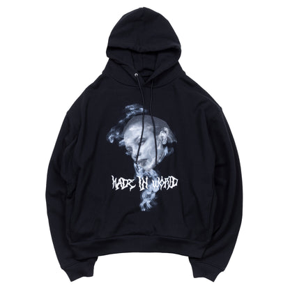 pull over hoodie（face）black