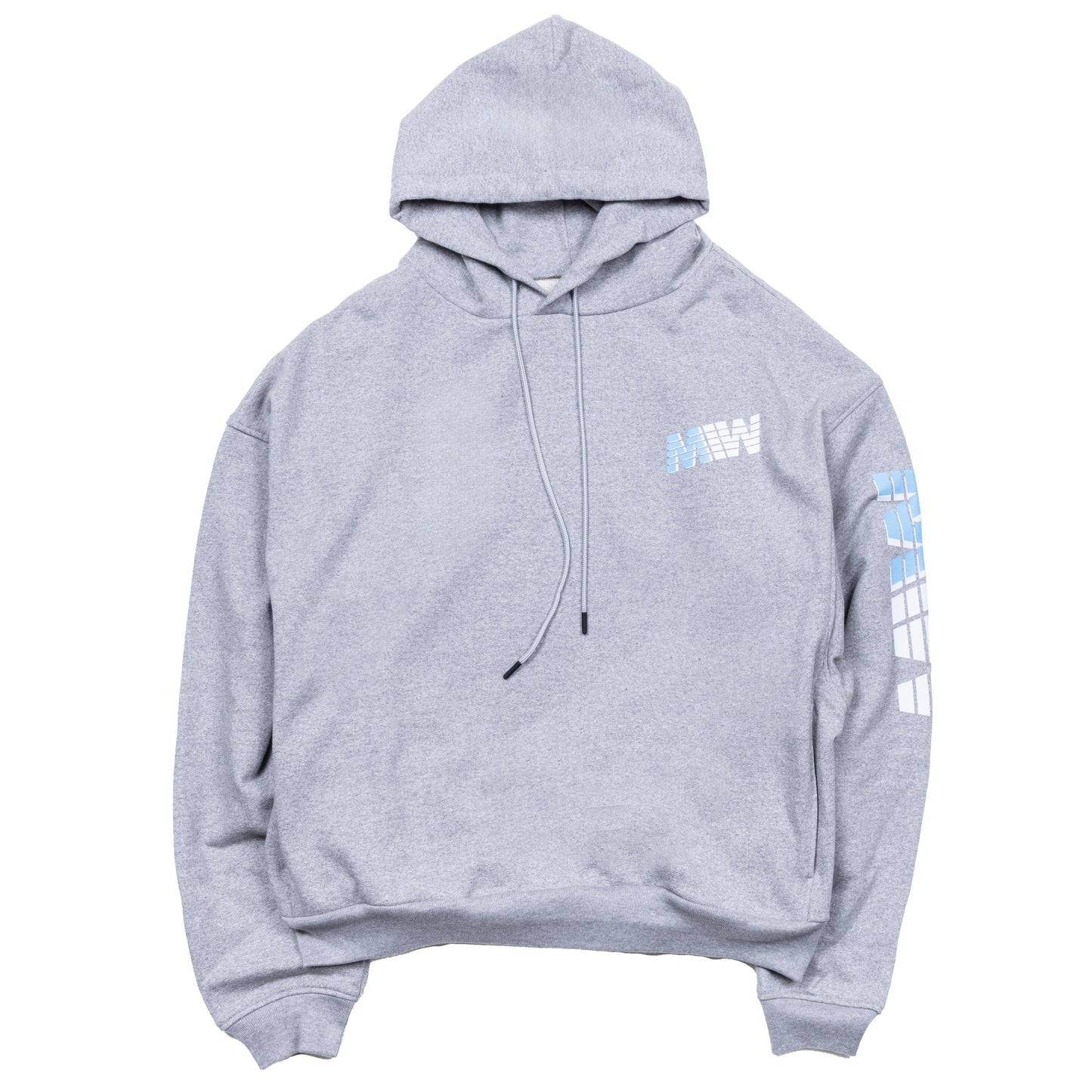 H.W pull over colorlogo hoodie grey