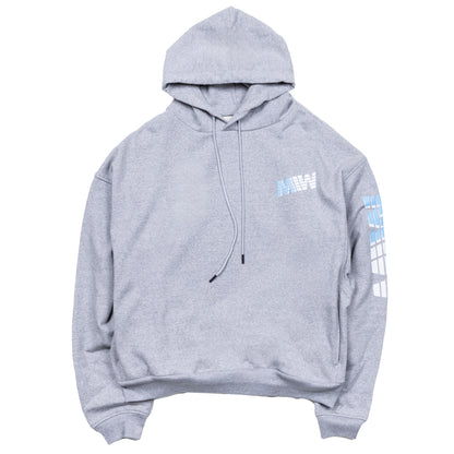 H.W pull over colorlogo hoodie grey