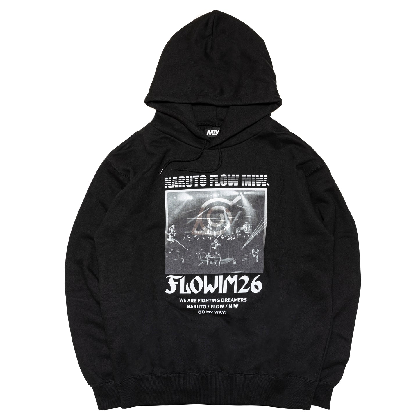 【予約】FLOW×NARUTO×MIW pull over hoodie (LIVE) black