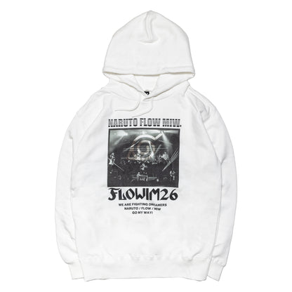 【予約】FLOW×NARUTO×MIW pull over hoodie (LIVE) white