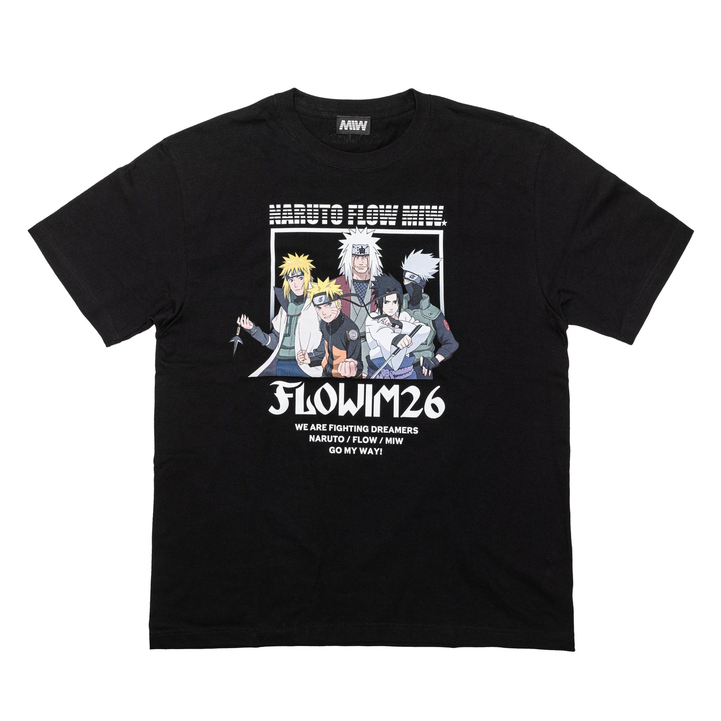 【予約】FLOW×NARUTO×MIW crew neck tee(NARUTO)black