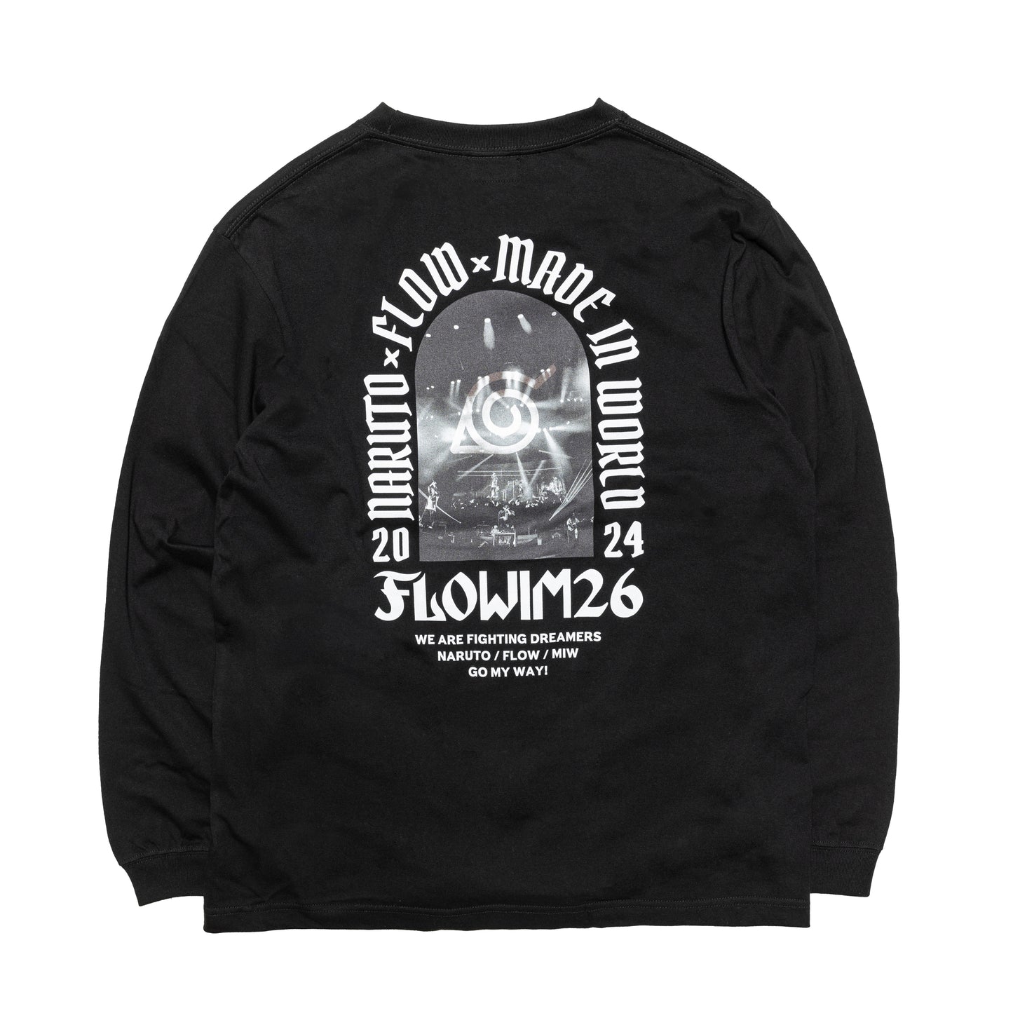 【予約】FLOW×NARUTO×MIW crew neck long sleeve tee (LIVE) black