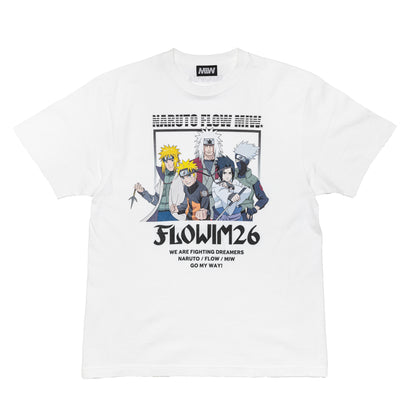 【予約】FLOW×NARUTO×MIW crew neck tee(NARUTO) white