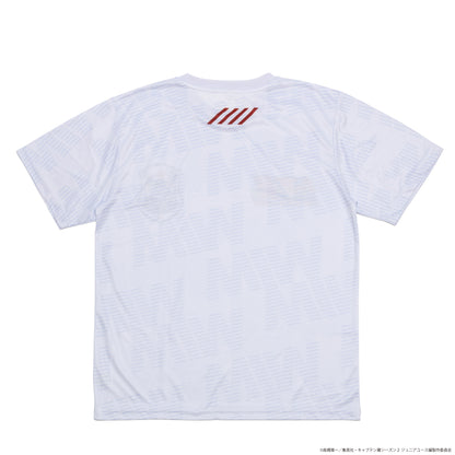 CAPTAIN TSUBASA jersey crew neck tee white