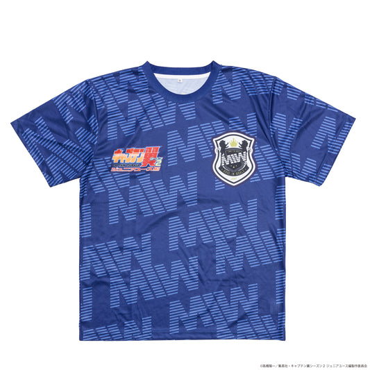 CAPTAIN TSUBASA jersey crew neck tee blue