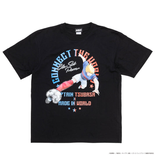 【予約】CAPTAIN TSUBASA emblem crew neck tee black (Elle Sid Pierre)