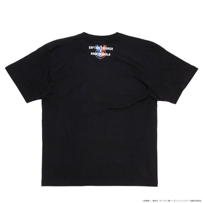 CAPTAIN TSUBASA emblem crew neck tee black (Elle Sid Pierre)