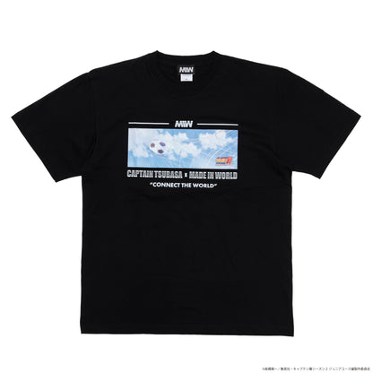 CAPTAIN TSUBASA member crew neck tee black