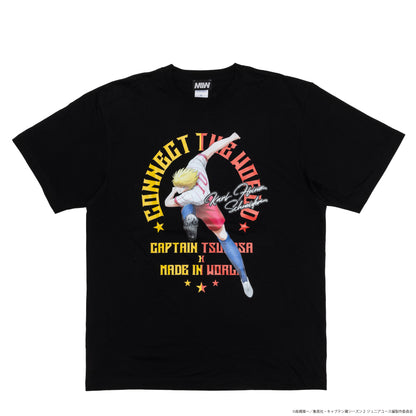 CAPTAIN TSUBASA emblem crew neck tee black (Karl Heinz Schneider)