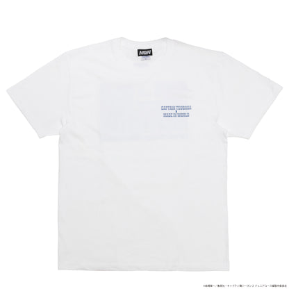 CAPTAIN TSUBASA stadium crew neck tee white