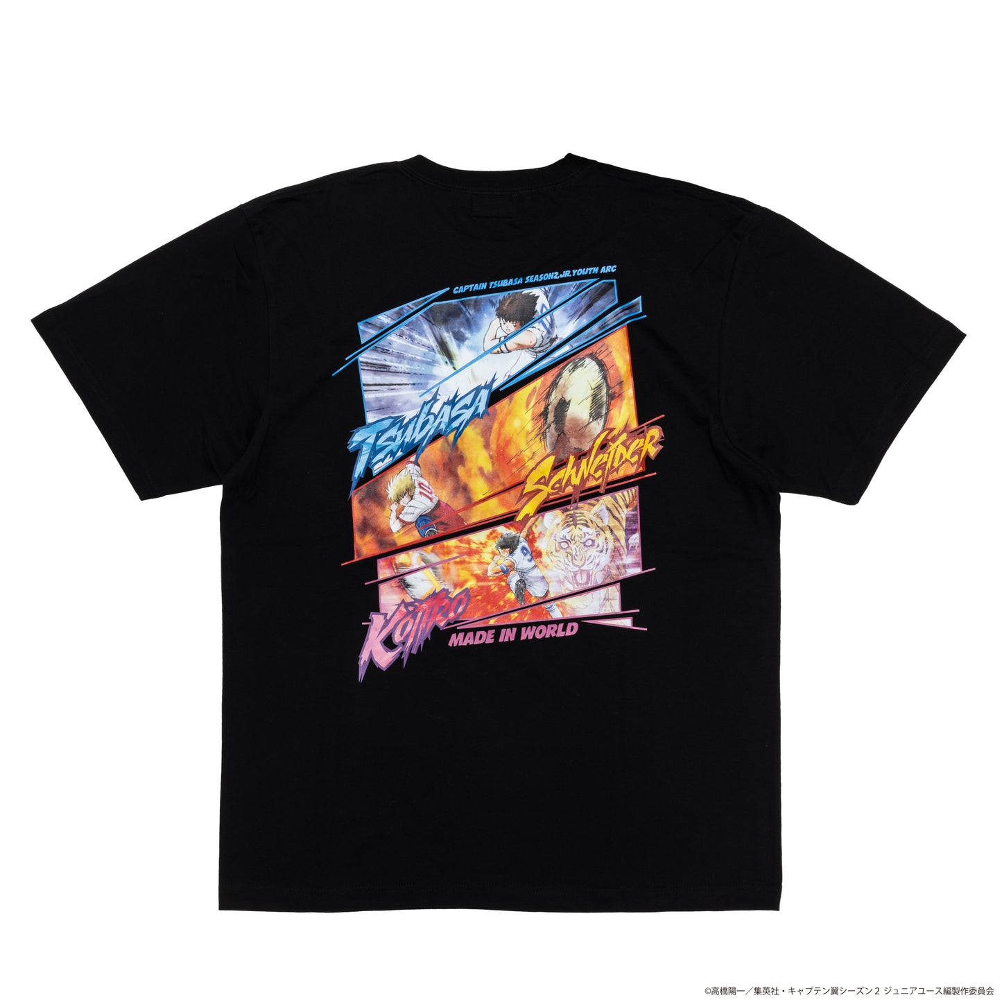 CAPTAIN TSUBASA special movies crew neck tee black KIDS