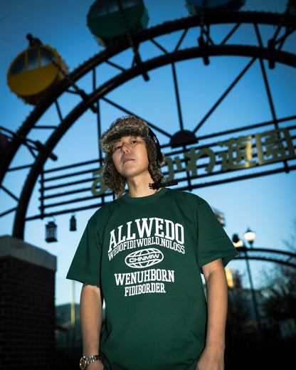 CHEHON×MADE IN WORLD&CO  crew neck tee（college logo）