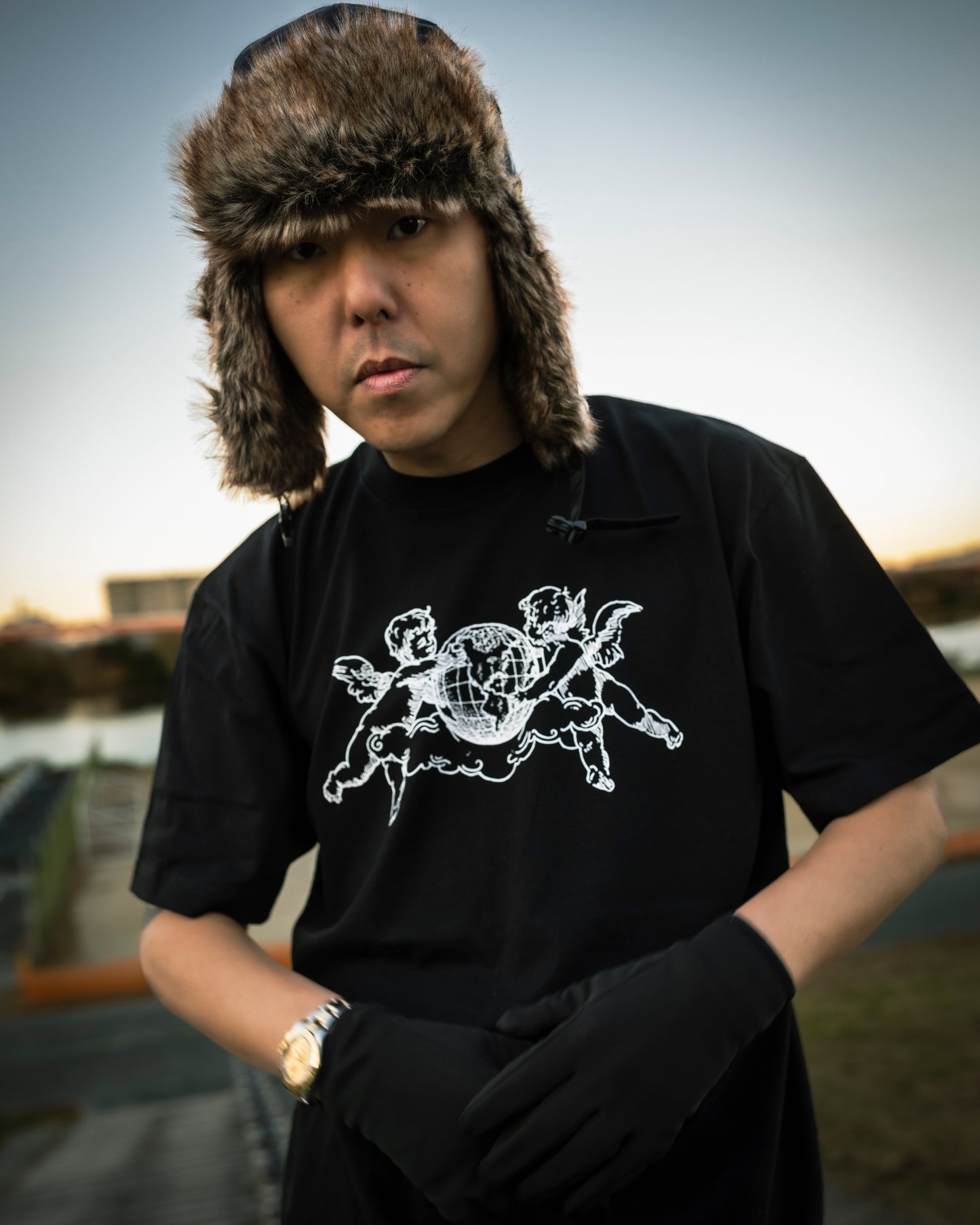 CHEHON×MADE IN WORLD&CO  crew neck tee（angel）