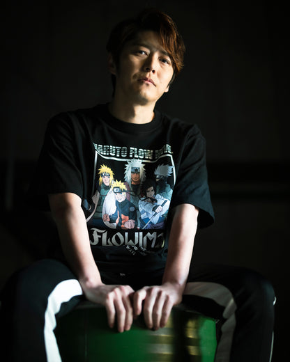 【予約】FLOW×NARUTO×MIW crew neck tee(NARUTO)black