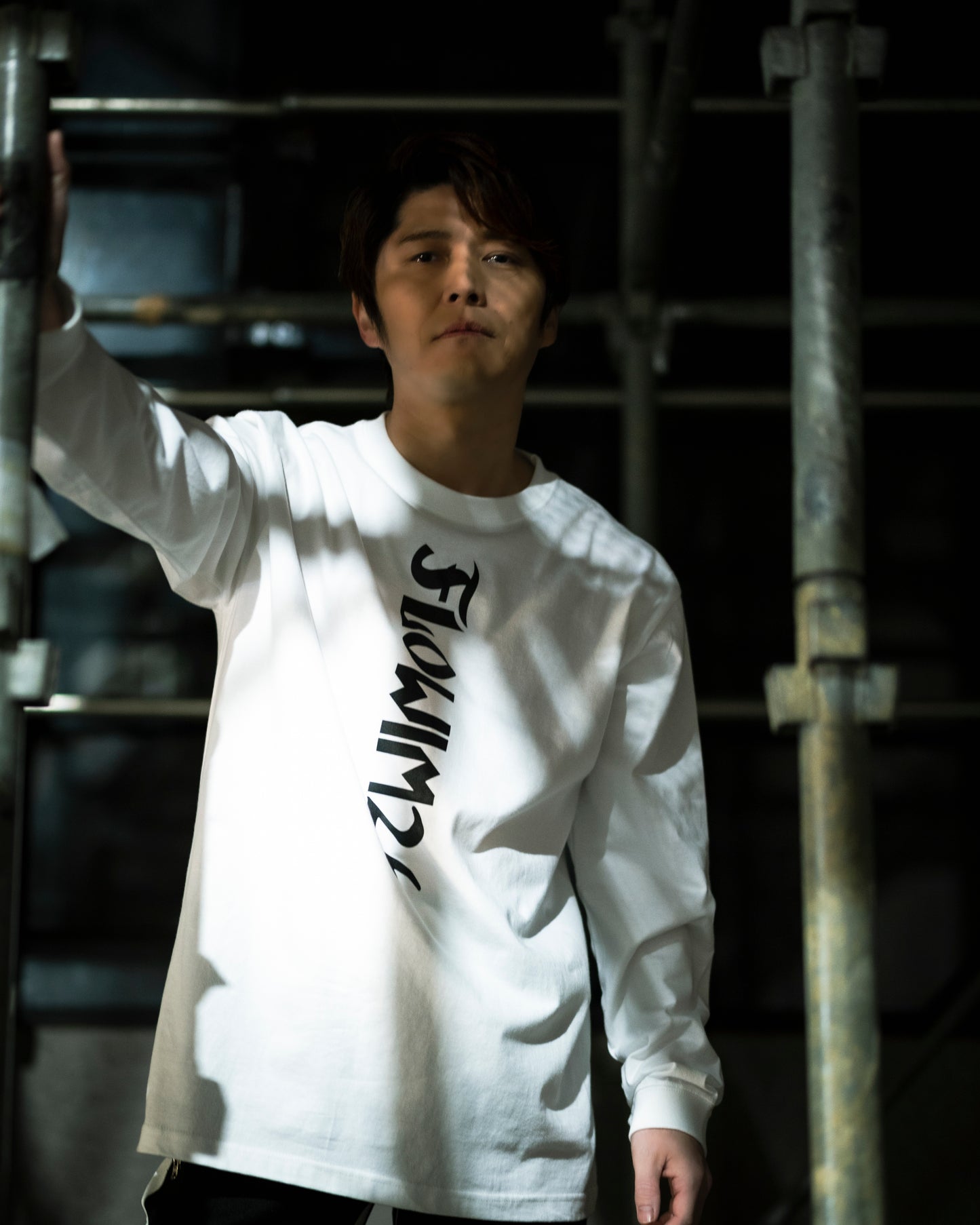 【予約】FLOW×NARUTO×MIW crew neck long sleeve tee (LIVE) white