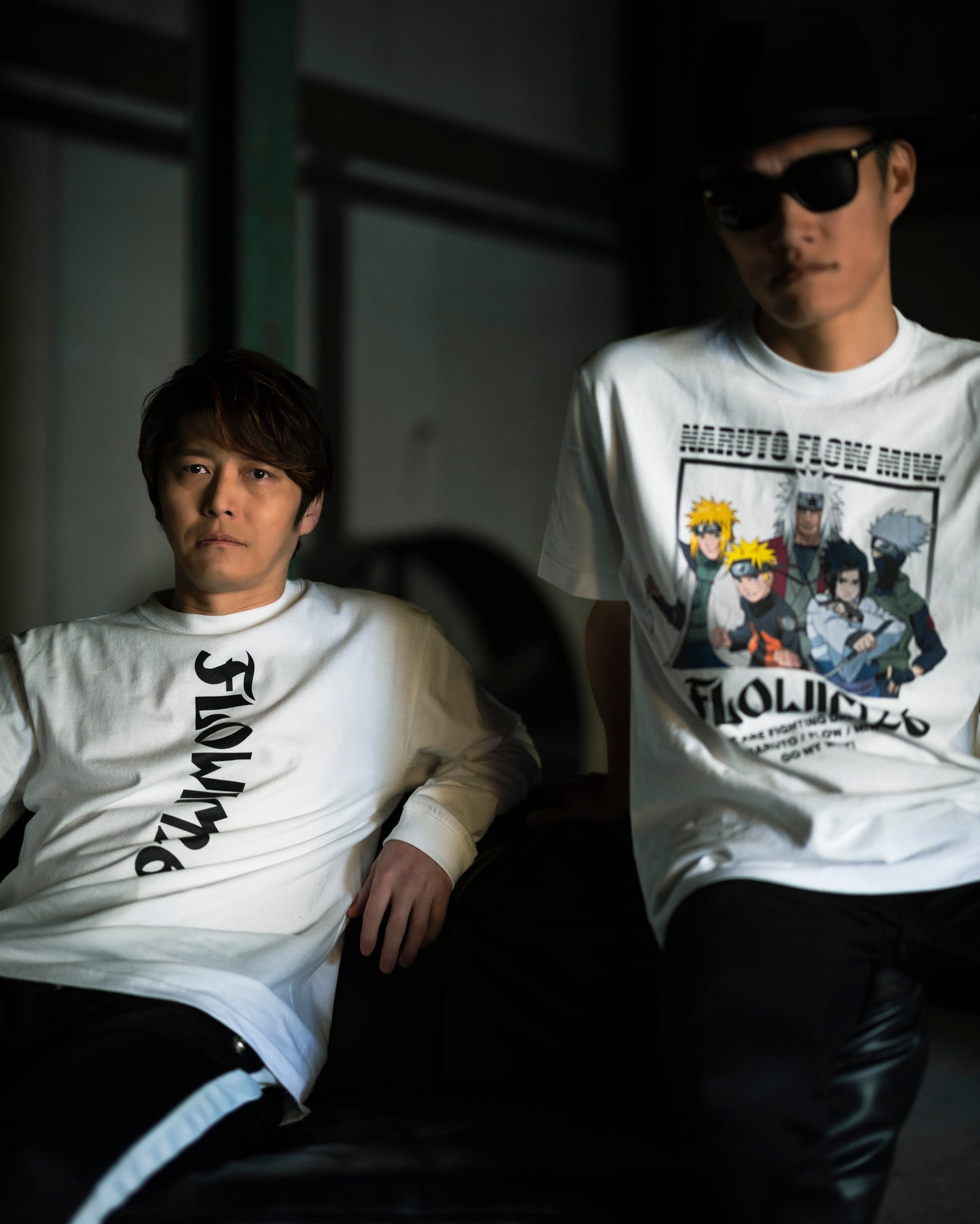 【予約】FLOW×NARUTO×MIW crew neck long sleeve tee (LIVE) white