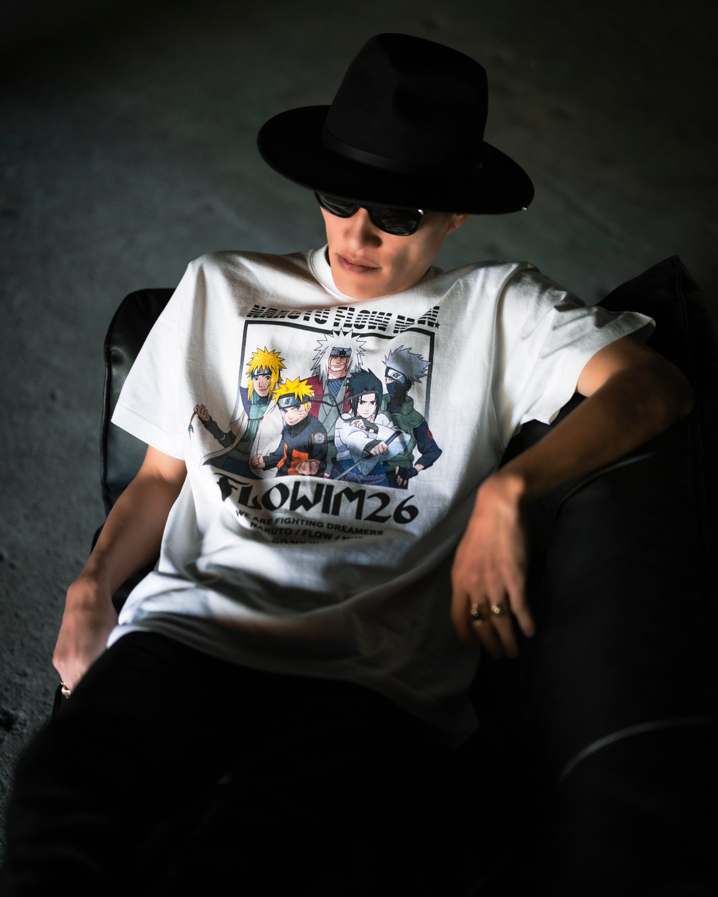 【予約】FLOW×NARUTO×MIW crew neck tee(NARUTO) white