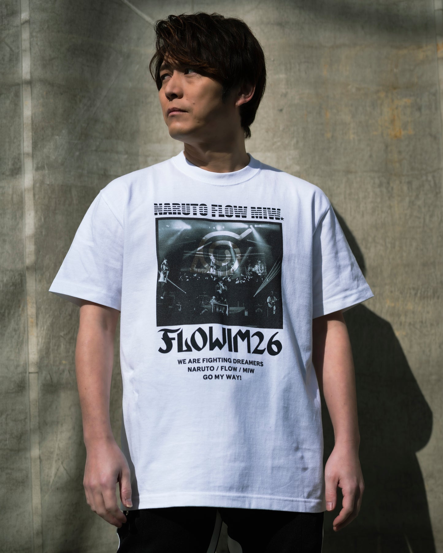 【予約】FLOW×NARUTO×MIW crew neck tee (LIVE) white