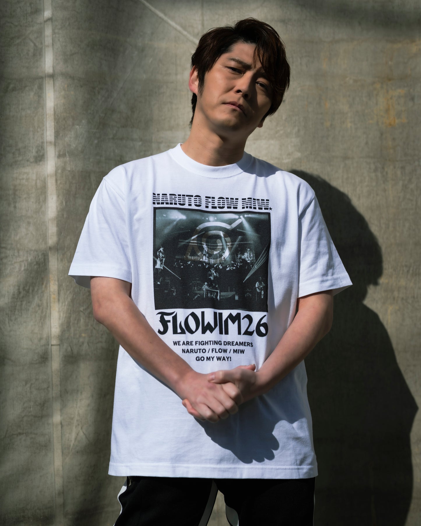 【予約】FLOW×NARUTO×MIW crew neck tee (LIVE) white