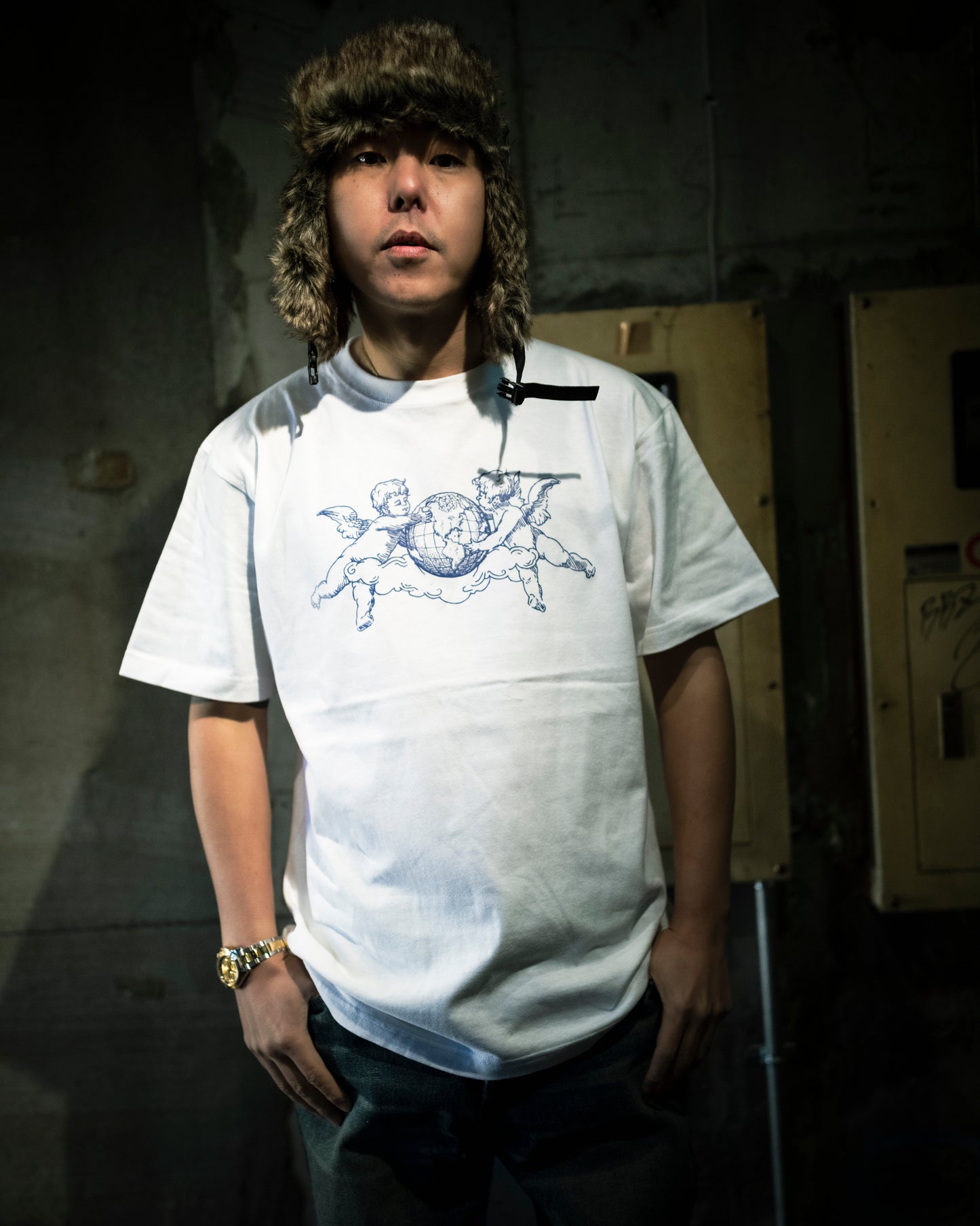 CHEHON×MADE IN WORLD&CO  crew neck tee（angel）