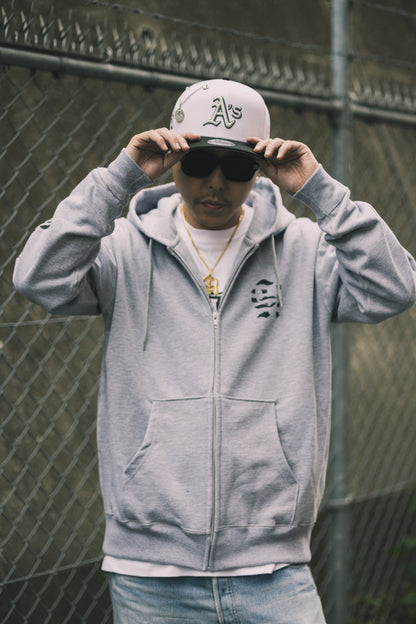 CHEHON × MIW FULL ZIP HOODIE GRAY