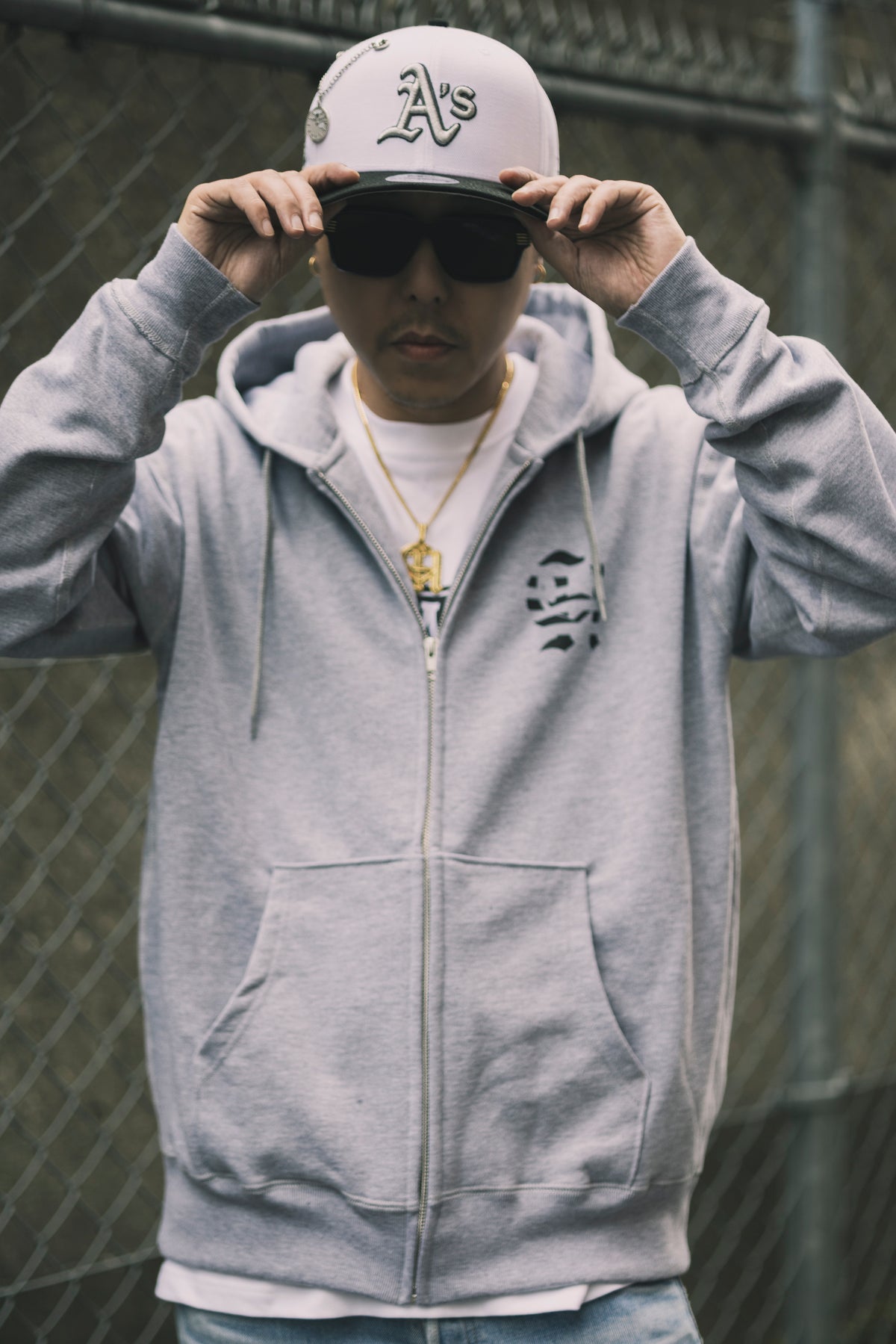 CHEHON × MIW FULL ZIP HOODIE GRAY