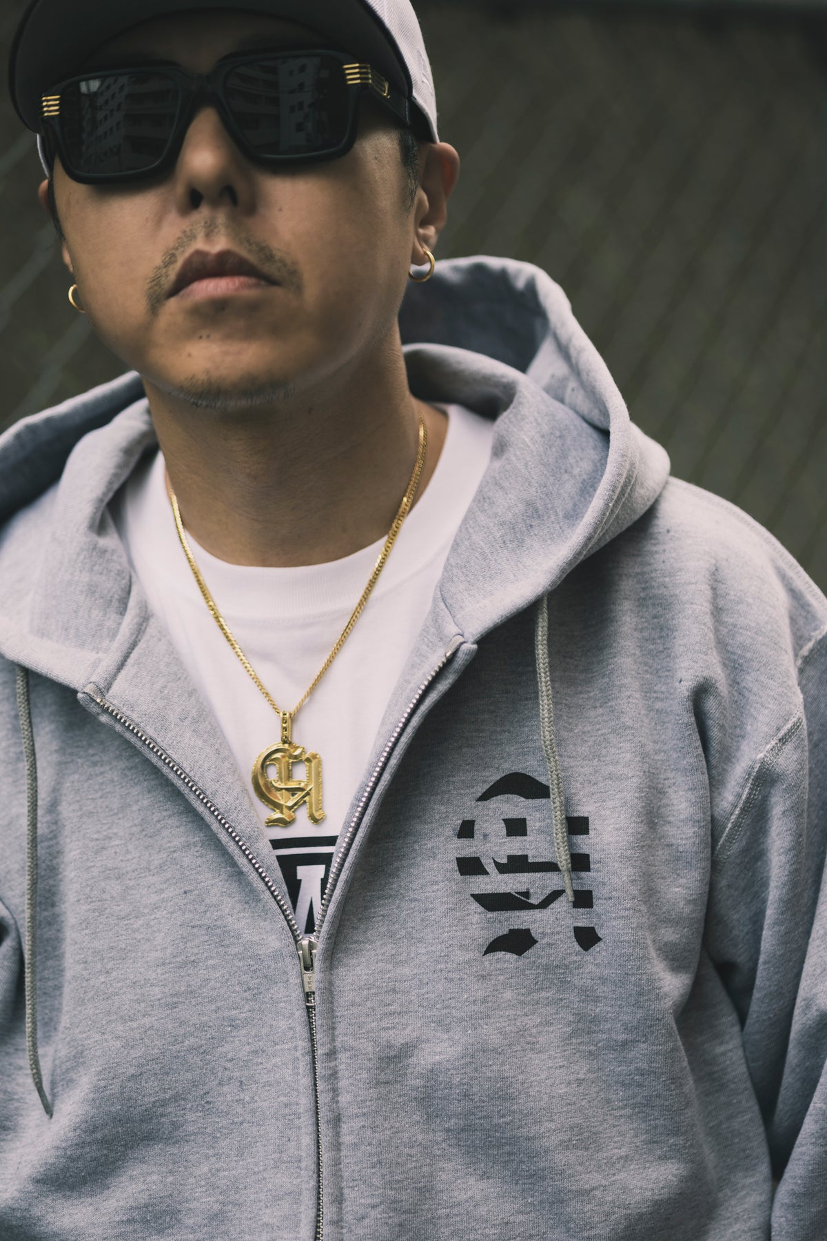 CHEHON × MIW FULL ZIP HOODIE GRAY