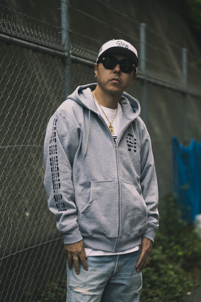 CHEHON × MIW FULL ZIP HOODIE GRAY
