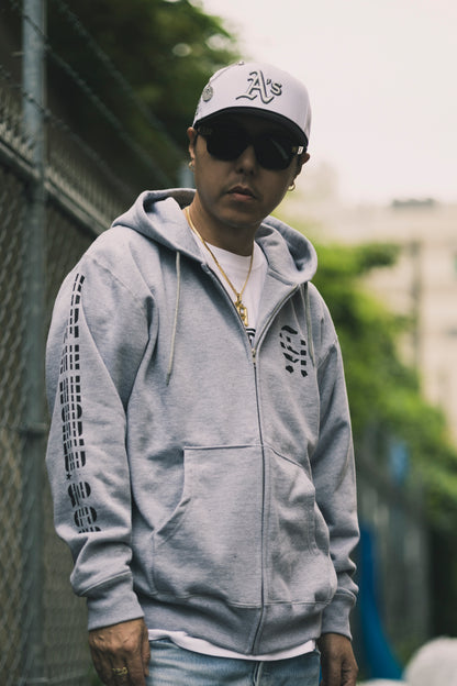 CHEHON × MIW FULL ZIP HOODIE GRAY