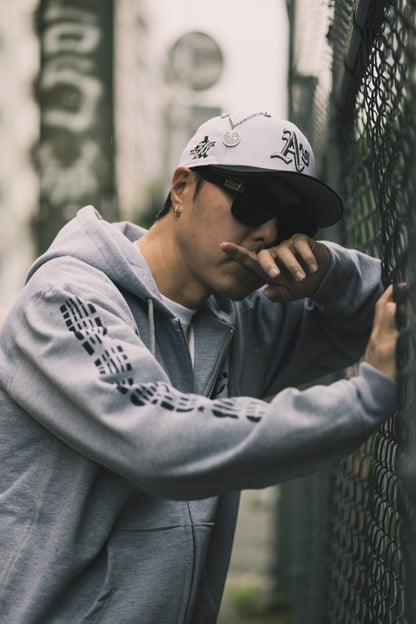 CHEHON × MIW FULL ZIP HOODIE GRAY