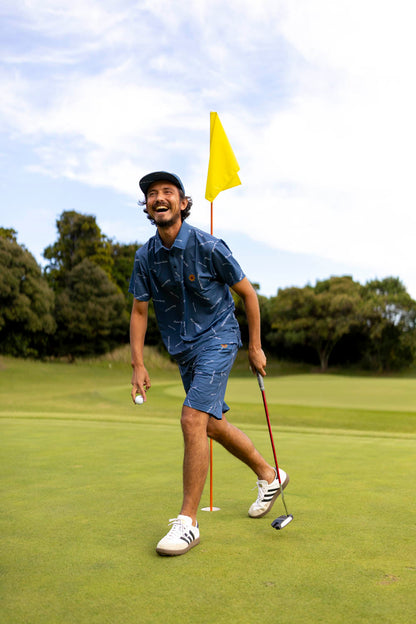 patterned mesh CAP blue
