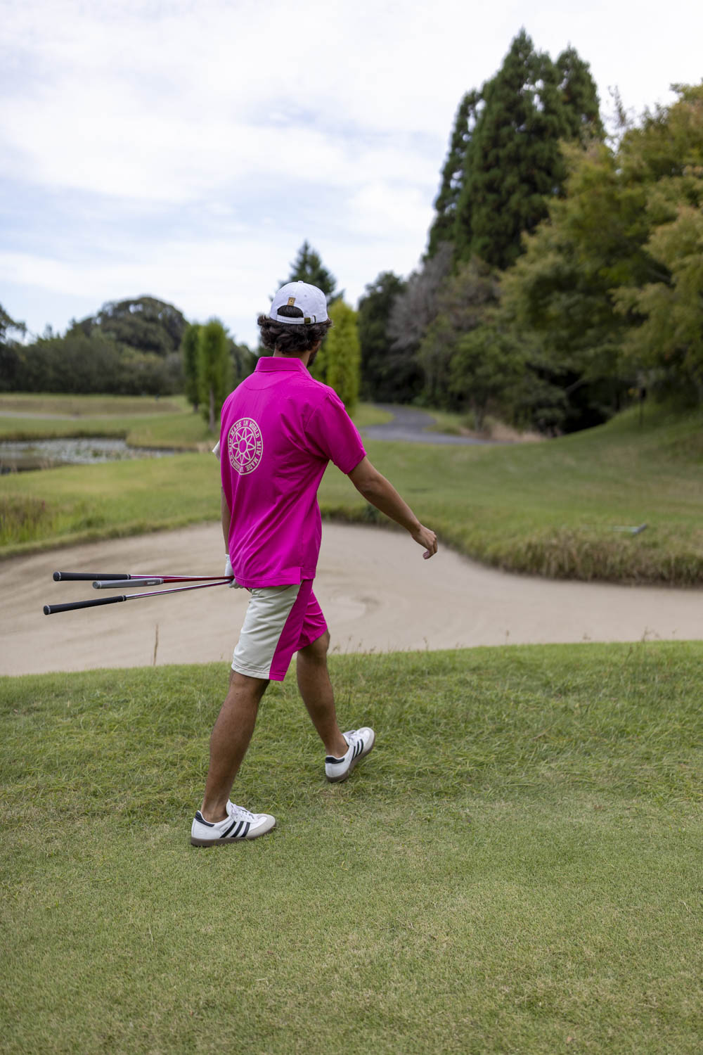 color scheme polo shirt　pink