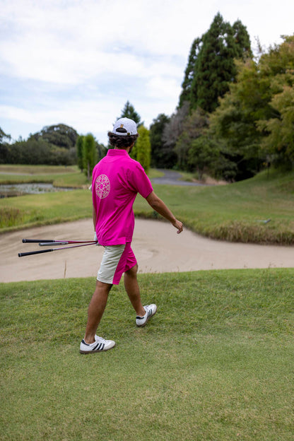 color scheme polo shirt　pink