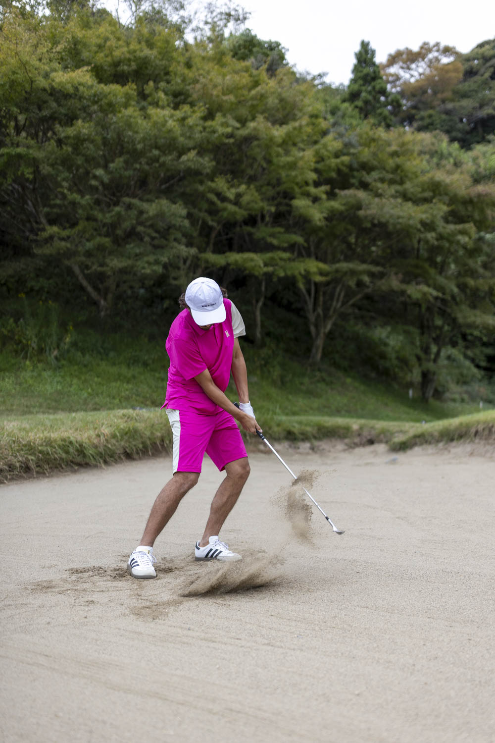 color scheme polo shirt　pink