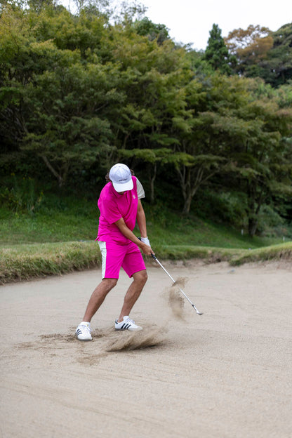 color scheme polo shirt　pink