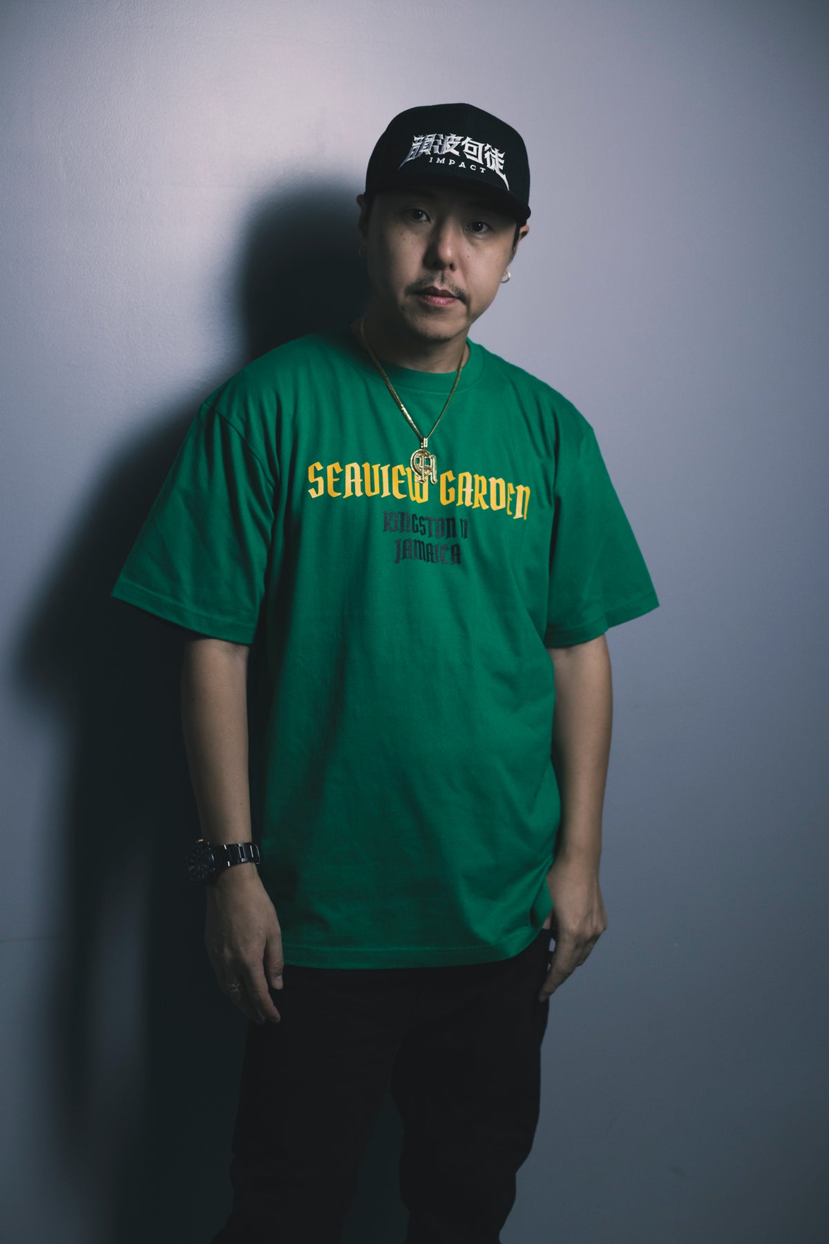 CHEHON × MIW “SEAVIEW GARDEN” TEE GREEN