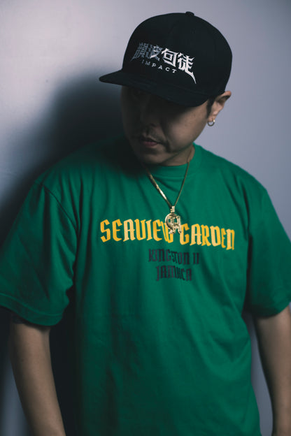 CHEHON × MIW “SEAVIEW GARDEN” TEE GREEN