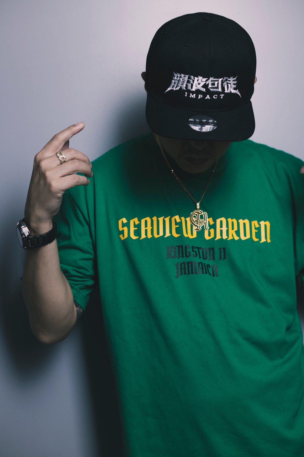 CHEHON × MIW “SEAVIEW GARDEN” TEE GREEN